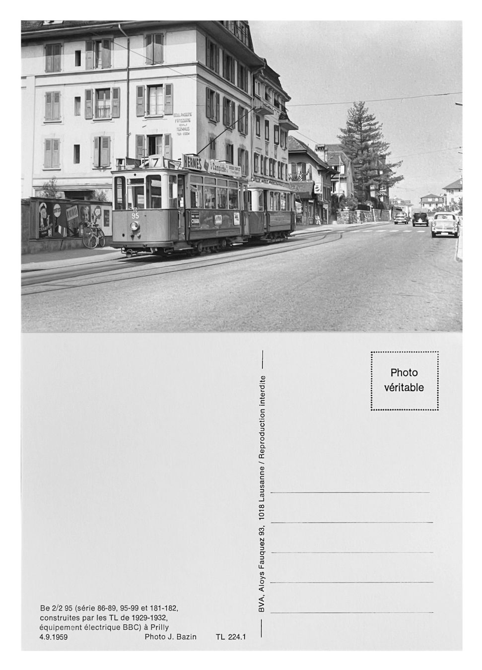 Cartoline postali: Prilly Trambahn Lausanne TL Be 2/2 95 – Nuovo (secondo la descrizione) da Bern venduto da AWiBe