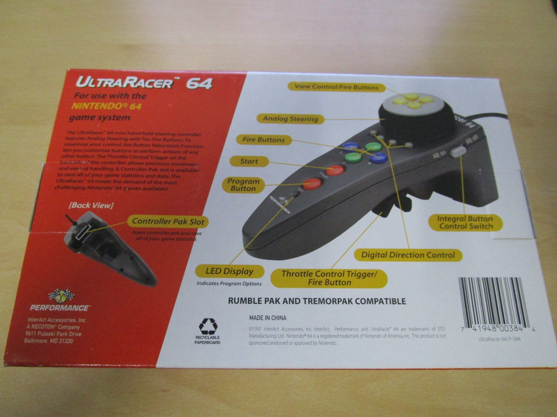 Ultra Racer - Race Controller Nintendo 64 Neuware N64 Lenkra (Neu und ...