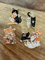 Set 4x Pin Katzen