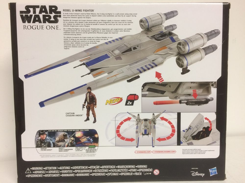 STAR WARS REBEL U WING FIGHTER w. CASSIAN ANDOR FIGURE nerf (Neu und ...