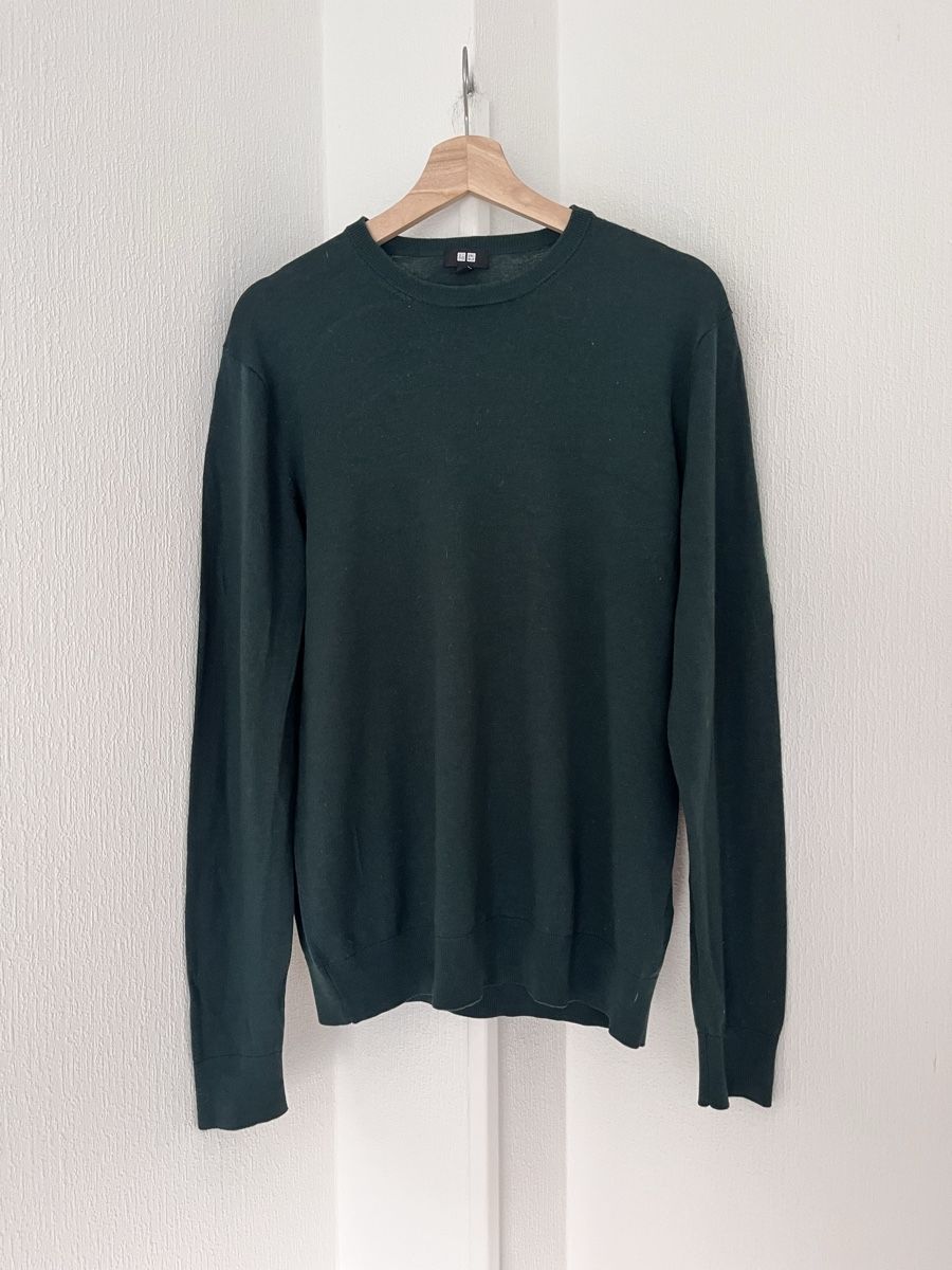 Uniqlo Pullover & Sweatshirts: Herren Pullover UNIQLO Dark Green Size M 100% Wool – Gebraucht aus Lausanne von Danash