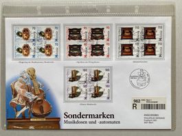 FDC Grossbrief Musikdosen und Musikautomaten 1996 ET