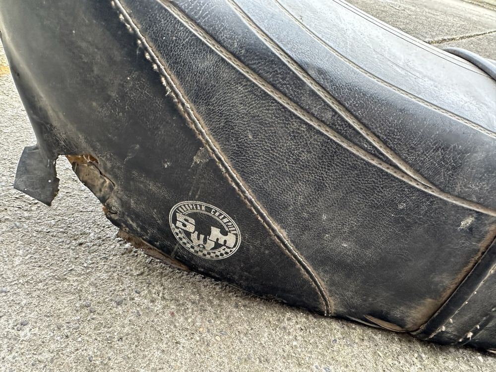 Selle De Vélo Vintage BMX / Cruiser - Style Motocross Des Années 80 - Bleu, Matelassée Vinyle