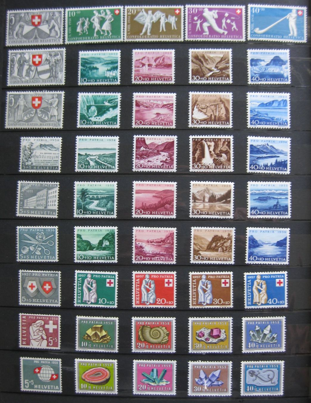 Alle Briefmarken: PP 1938 - 1959 postfrisch ** – Neu (gemäss Beschreibung) aus Frauenfeld von Interessent1 1