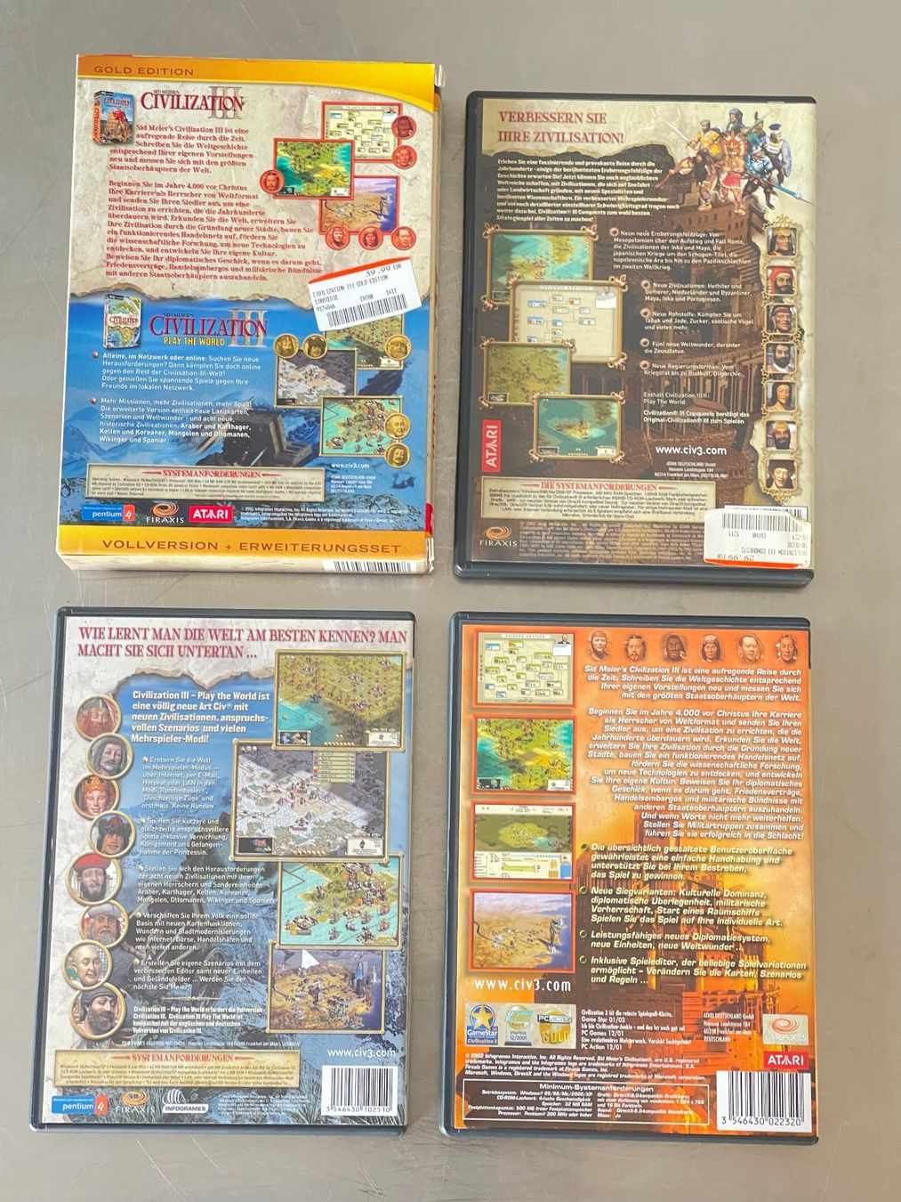 Atari Giochi: Boxset Sid Meier's Civilization III mit Erweiterungen – Usato da Hüttwilen venduto da Sschlumpf123 1