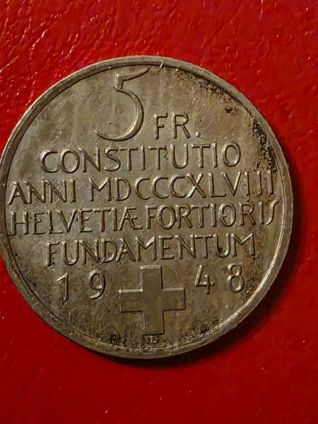 Tutti le monete: Silber Munze 5 Franken Jg 1948 – Usato da Nyon venduto da freetoys08