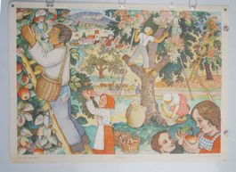 ⭐Obsternte – Schulwandbild Nr. 1 von Erik Bohny (1936)