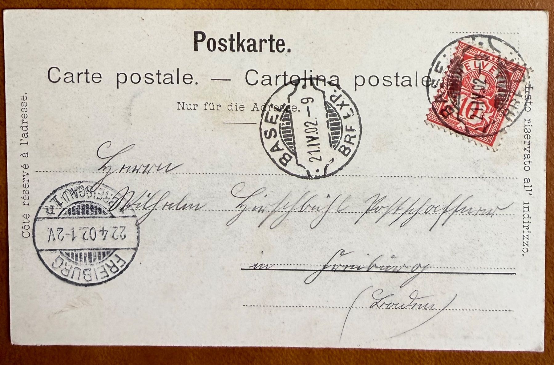 Cartoline postali: Basel - Botanischer Garten - 1902 – Usato da Lutry venduto da Ediego 1