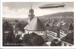 CHAUX - de - FONDS, le temple et le zeppelin