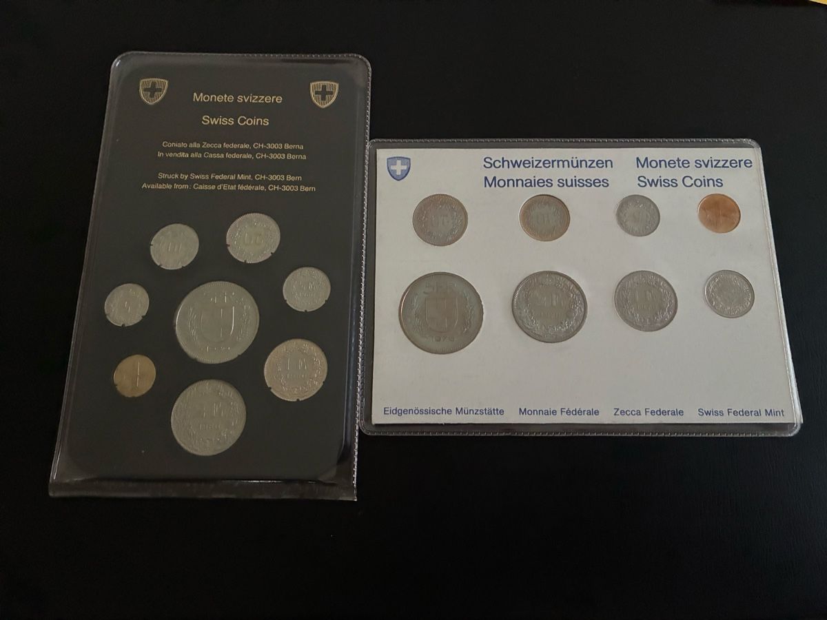 Tutti le monete: 2verschiedenen schweizer Münzsätz – Nuovo (secondo la descrizione) da Dällikon venduto da Woldbanknoten