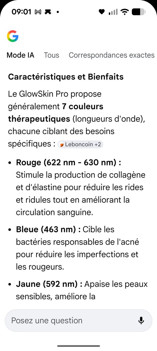 Cura del viso: Masque LED Deniove, Glowskin Pro, 7 couleurs – Usato da Buchillon venduto da BarbaraS-D 5