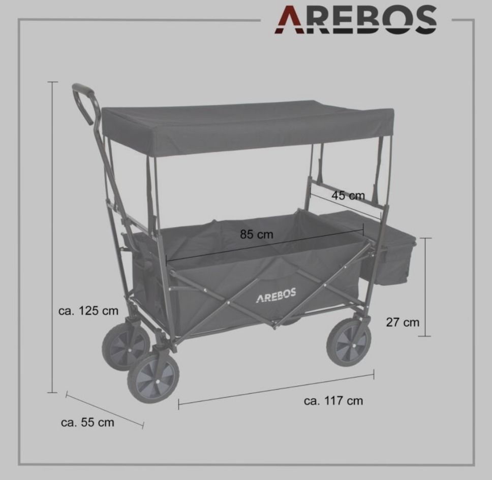 Brouettes: Bollerwagen mit Dach ECO - Schwarz - Neu – Neuf (Voir description) à Nebikon par warendiscount 2