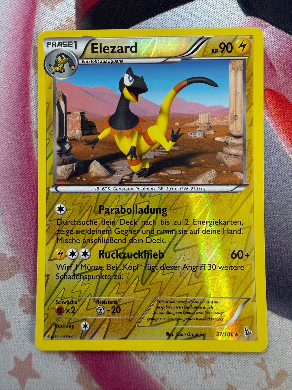 Pokémon Sammelbilder & Trading cards: Elezard ⚡Reverse Holo⚡(37) Flashfire 2014 DE – Gebraucht aus Arni AG von AtlasAlpha