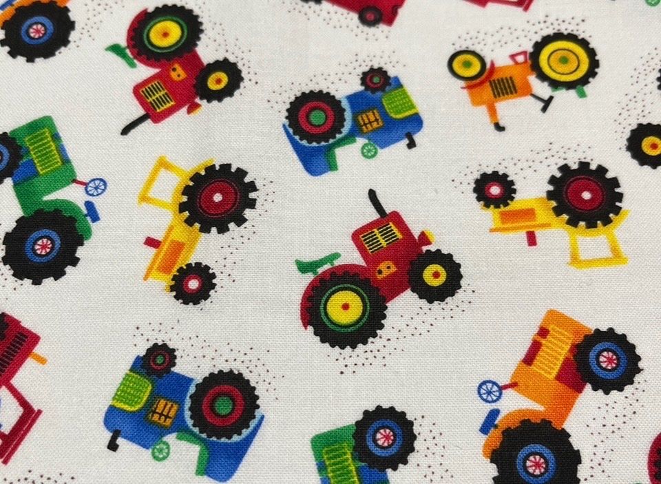 Stoffe: Patchworkstoff Kindersujet bunte Traktoren – Neu (gemäss Beschreibung) aus Seuzach von KreativmitStoff 1
