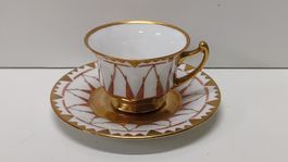 Edle Art Deco Mokkatasse, vergoldet, Rosenthal (L32)