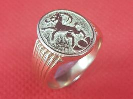Steinbock 750 Gold - Ring 18 Karat Gold