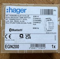 1x Hager EGN200 Zeitschaltuhr digital multifunktional