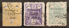 Persien 1919 Provisoire 1919 Aufdruck 3 Werte gestempelt o