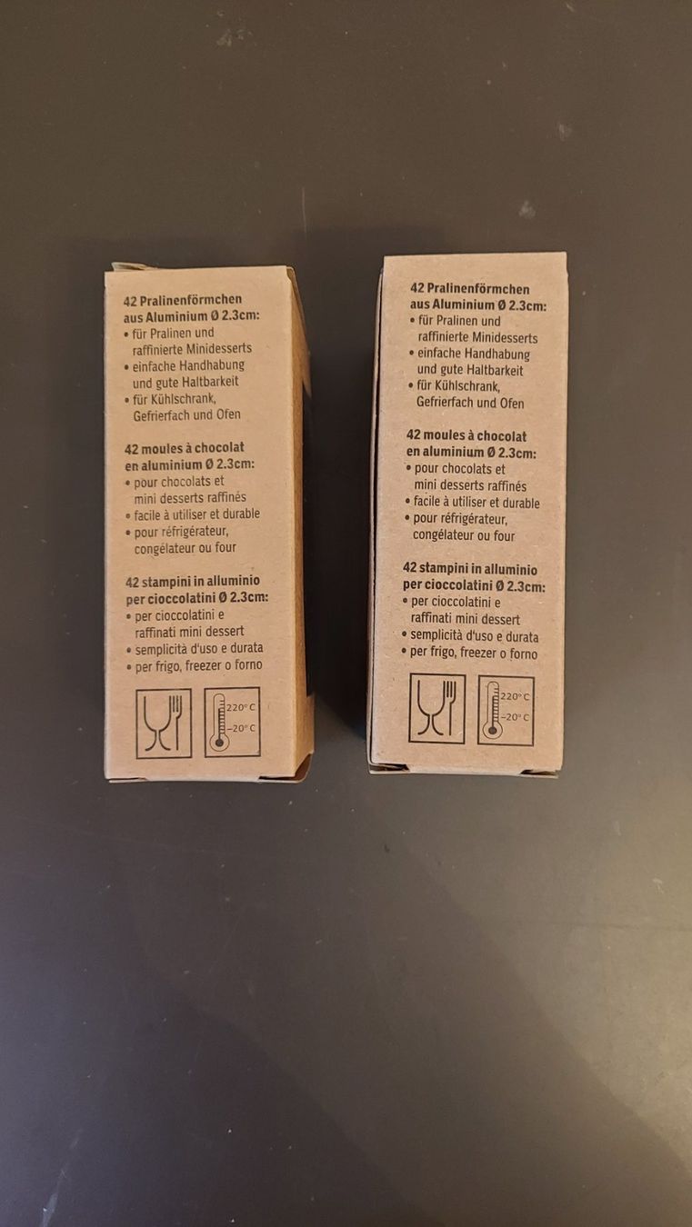 Teglie da forno: 2 x 42 Praline-Förmchen aus Aluminium – Nuovo e nell'imballaggio originale da Wettingen venduto da Egro2 1