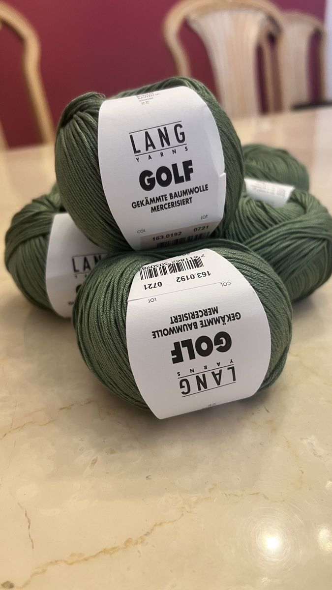 Lang Yarns Lana: 7 Bobbel Lang Garn Golf – Nuovo e nell'imballaggio originale da Zürich venduto da Raudele 1