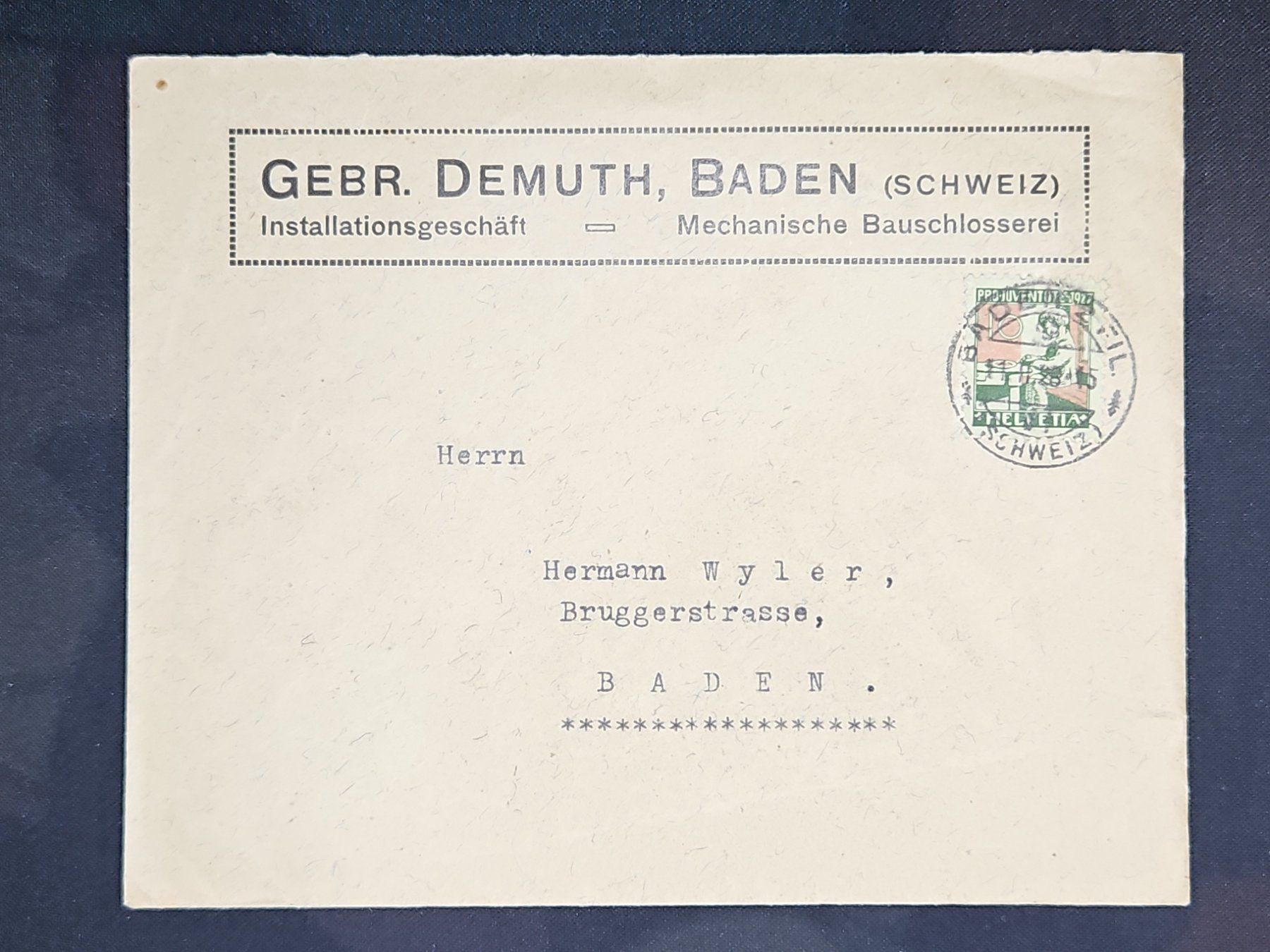 Tutti i francobolli: CL08 Enveloppe + Timbre Suisse 1928 – Usato da Cousset venduto da Patrick_Collections