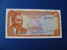 Seltene 5 Schilling Banknote Kenia, Jahr 1978, Top Zustand