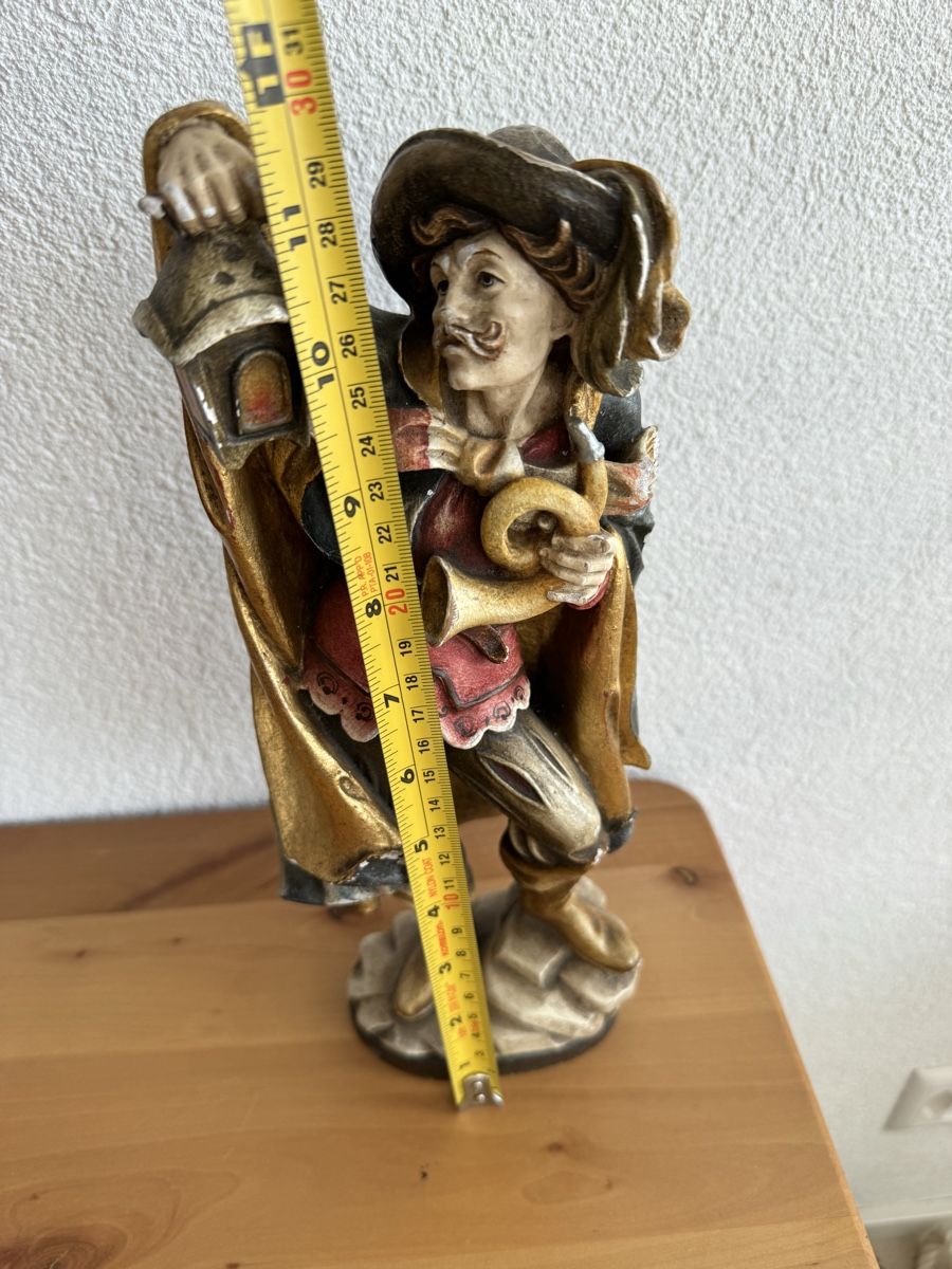Sculture & Statue: Nachtwächter Holzfigur geschnitzt Handbemalt handgeschnitzt – Usato da Morges venduto da SevArt 8