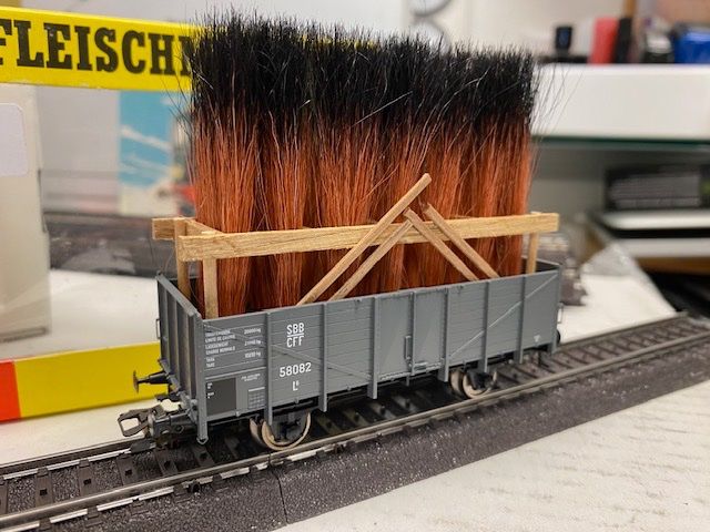 Fleischmann Modellini di ferrovie: Fleischmann 87 5715 SBB Tunnelputzwagen, neu – Nuovo e nell'imballaggio originale da Riehen venduto da AndiSBB