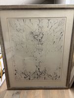 Druckgrafik vonDaniel de Quervain Szene auf dem Friedhof