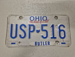 US-Kontrollschild Ohio
