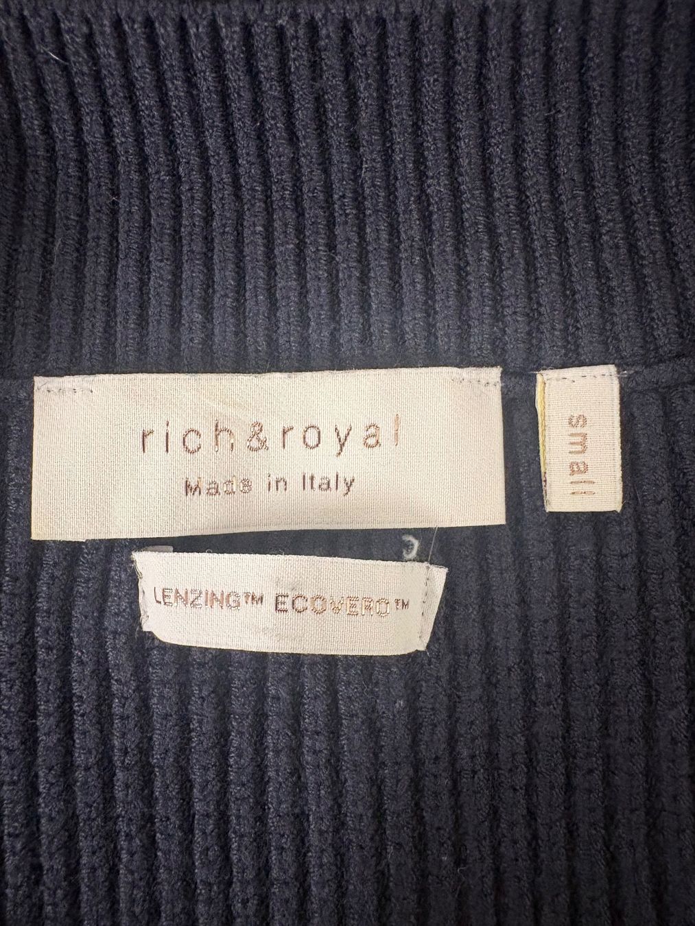 Rich & Royal Maglioni & Felpe: Rich&Royal Pullunder S blau mit V-Ausschnitt Viskose Strick – Nuovo (secondo la descrizione) da Regensdorf venduto da sec_l5cr 4