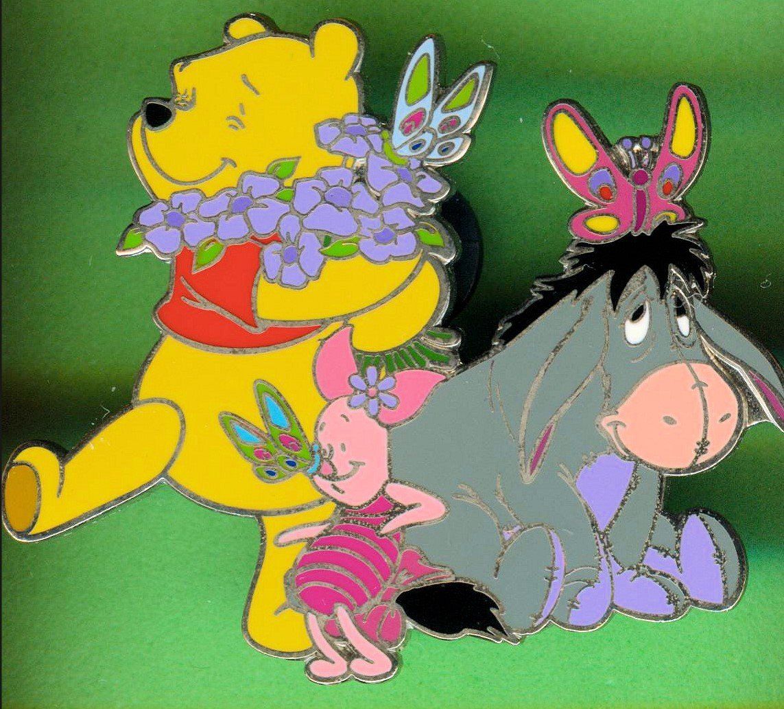 Disney Placchette & Badge: DISNEY  Winnie Puuh + I-Aah + Ferkel – Usato da Winterthur venduto da Sammleroase