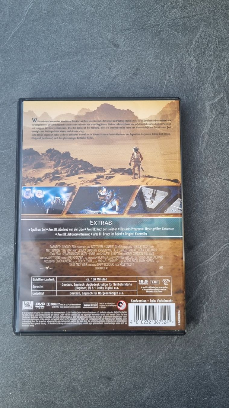 Tutti i DVDs: Der Marsianer-DVD – Usato da Meilen venduto da lisma29 1