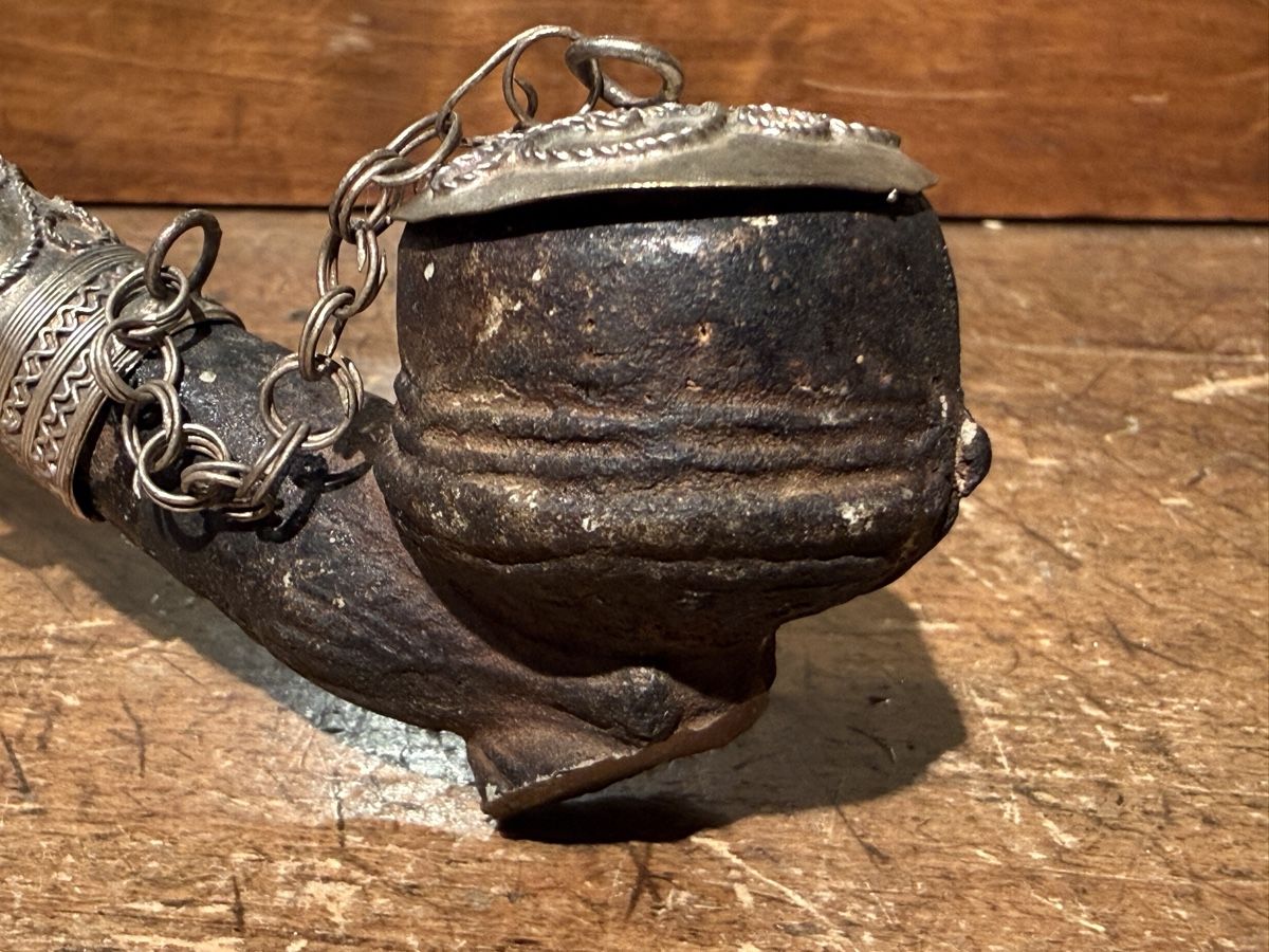 Pipe & Accessori: Antike Pfeife Ton mit Beschlag – Difettoso da schaffhausen venduto da VintAntik_1980 1