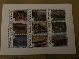 Briefmarken Tansania Wilde Tiere