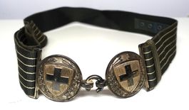 Offizier Gala Gürtel silbern Schweizer Armee Ord 40