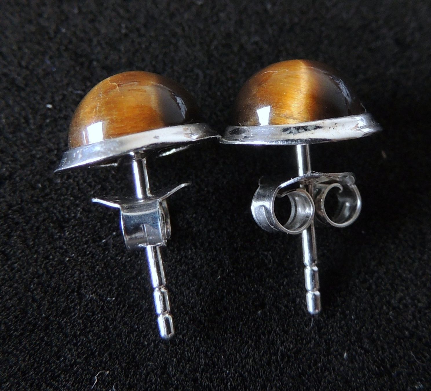 Orecchini pendenti & Orecchini a lobo: Tigerauge Silber 925 Ohrstecker – Nuovo e nell'imballaggio originale da Waldenburg venduto da schaller707 2