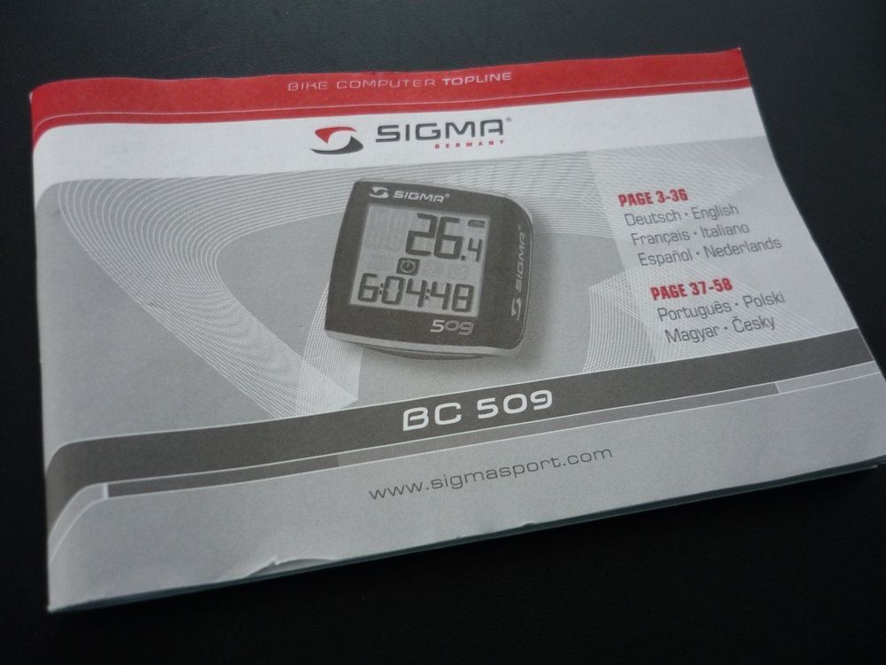 SIGMA Bike Computer Topline BC 509 Kaufen auf Ricardo