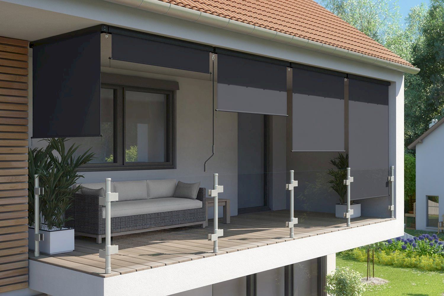 Tende da sole: Senkrechtmarkise 140 x 250 cm anthrazit – Nuovo e nell'imballaggio originale da Bottighofen venduto da zaap 7