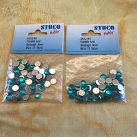 LOT FACETTE RUND SMARAGD 9MM