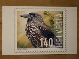 AK mit Tier Briefmarke Motiv von Naomi Giewald