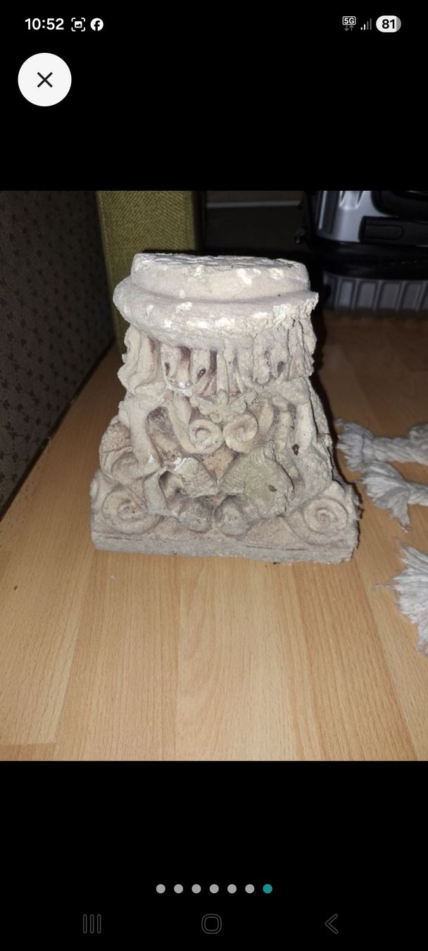 Steine & Dachziegeln: Antike Kapitell Säule, Sandstein, ca. 23 cm hoch – Gebraucht aus Kölliken von Upcycling-by-Mc-TAM 6