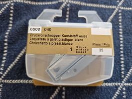 Druck Rollschnäpper Kunstoff weiss NEU -3