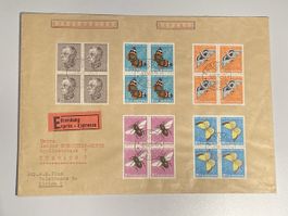 Pro Juventute 1950, Einschr./ Express, top gest. Rarität!
