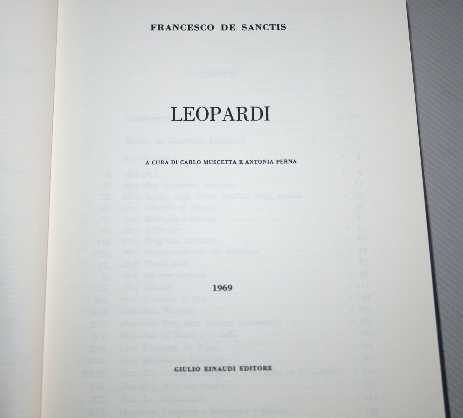 Bücher: Francesco de Sanctis: LEOPARDI, 1969 (a277 – Gebraucht aus Schaffhausen von Kartenprofi 2