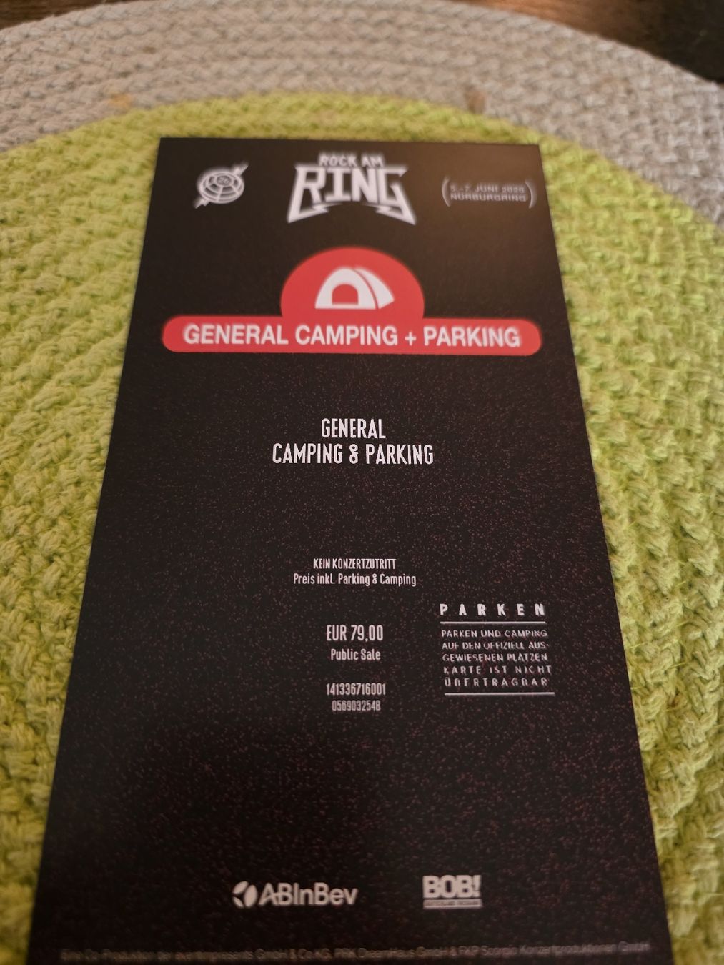 Tickets: Rock am Ring - General Camping + Parking – Neu und originalverpackt aus Basel von Legend0of0me