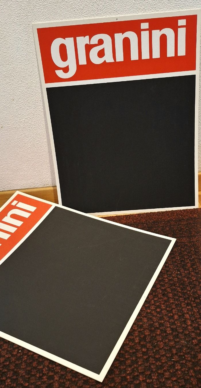 Wandtafeln: 2 Sammel-Werbeschilder "Granini" Kunststoff 1960 – Gebraucht aus Emmenbrücke von abu_9mj8
