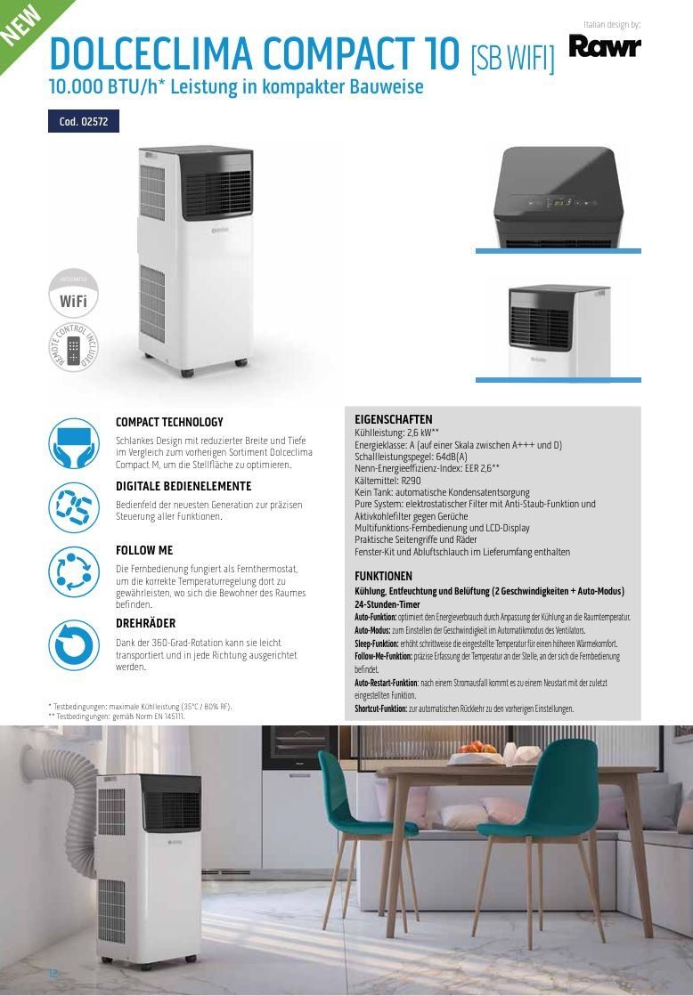 Klimageräte: DOLCECLIMA COMPACT 10 SB NW Klimagerät – Neu und originalverpackt aus Wängi von SPCSHOP 5