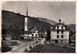 Buchs. Rathausplatz mit Gasthof z. Traube