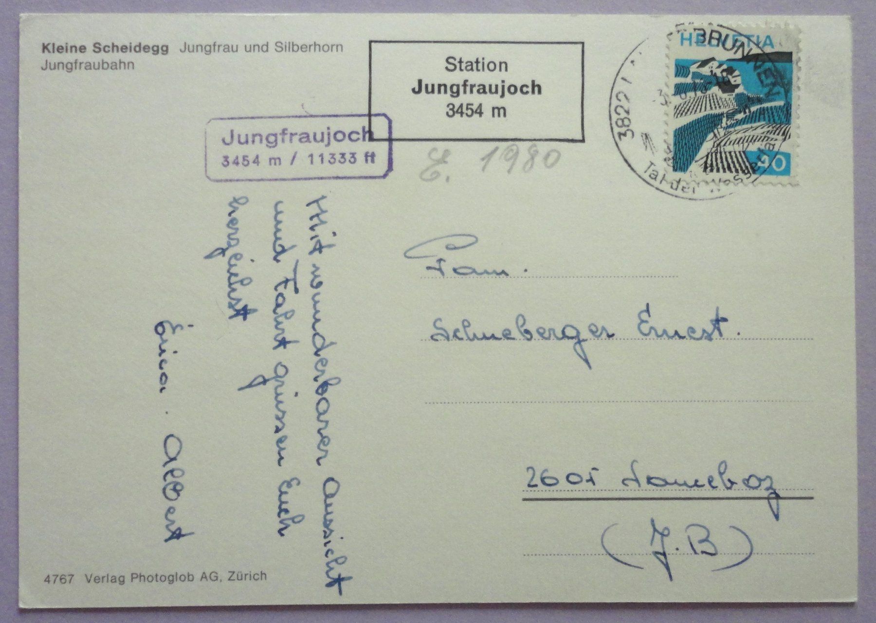 Cartes postales: Kleine Scheidegg, Jungfraubahn – D'occasion à Fétigny par Billy2miny 1